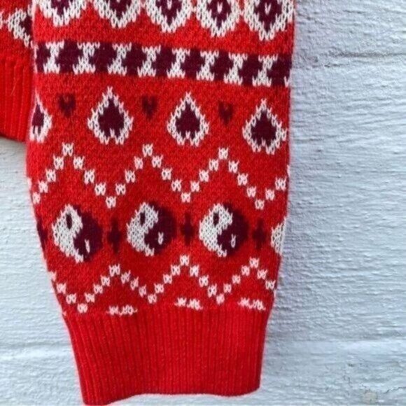 BP Fair Isle Ying Yang Red Sweater New 3X - Picture 9 of 13